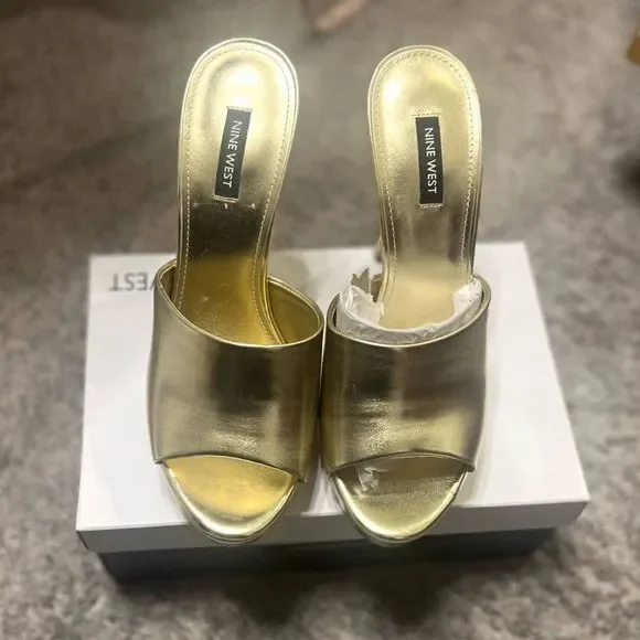 NINE WEST Women's Wilia Platform Slide Sandals SZ 10M: NEW IN BOX - Picture 2 of 9